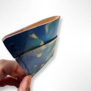 Hand painted Blue wallet